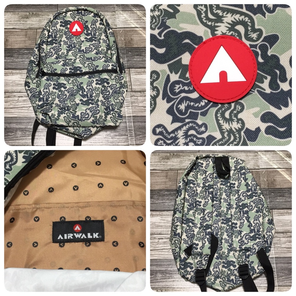 Airwalk Camo Running Man Backpack Lightweight Casual